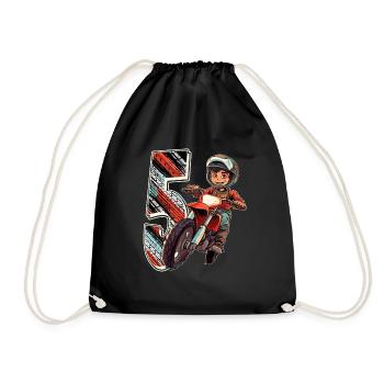 Je suis 5 Motocross Kid - Motocross - Sac de sport léger - noir - Devant