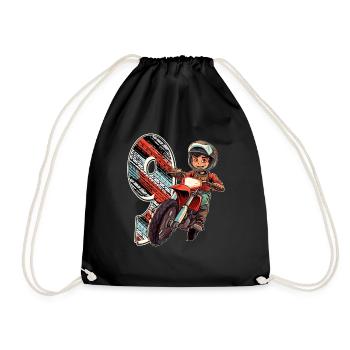 J’ai 9 ans Motocross Kid - Motocross - Sac de sport léger - noir - Devant
