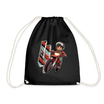 Je suis 4 Motocross Kid - Motocross - Sac de sport léger - noir - Devant