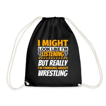 Cadeau amusant de lutte - Sac de sport léger - noir - Devant