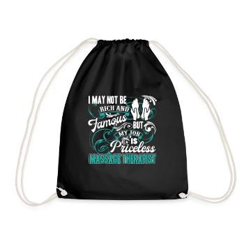 Massage Therapist My Job Priceless - Drawstring Bag - black - Front