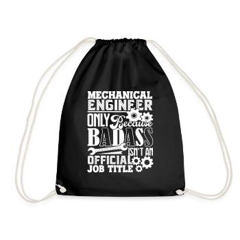 Mechanical Engineer Mechanical Engineer Job Title - Drawstring Bag - black - Front
