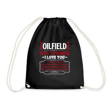 Oilfield Oilfield Wife's Promise - Drawstring Bag - black - Front