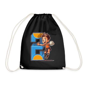 Handball Anniversaire - 2 ans Garçon - 2. - Sac de sport léger - noir - Devant