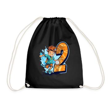 Handball Anniversaire - 2 ans Garçon - 2. - Sac de sport léger - noir - Devant