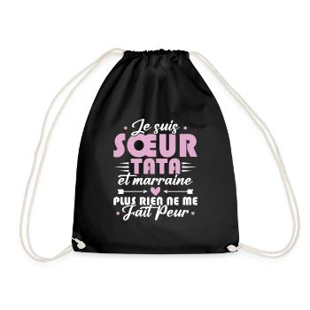 Sœur Tata et Marraine - Sac de sport léger - noir - Devant