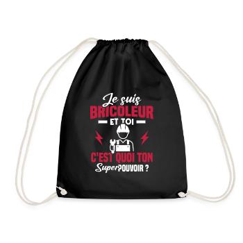 Je suis bricoleur - Sac de sport léger - noir - Devant