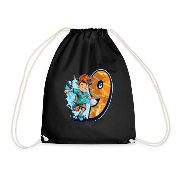 Handball Birthday - 9 years old boy - 9. - Drawstring Bag - black - Front