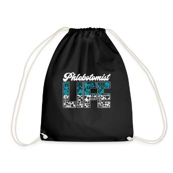I Love Phlebotomist Life - Drawstring Bag - black - Front