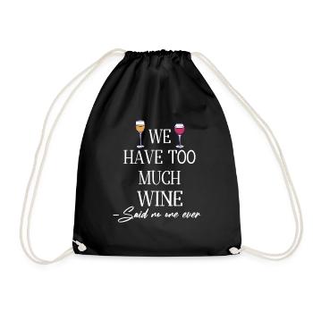 Winzer Wein Spruch für Weinliebhaber - Turnbeutel - Schwarz - Vorne