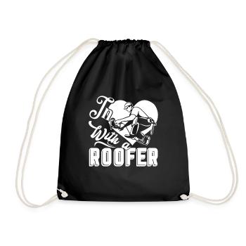 Roofer In Love With A Roofer - Drawstring Bag - black - Front