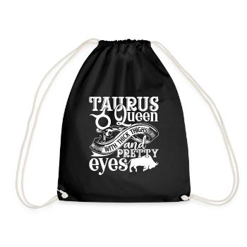 Taurus Queen With Thick Thighs And Pretty Eyes - Drawstring Bag - black - Front
