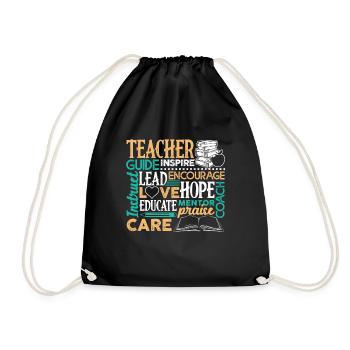 Teacher Teacher Care Guide Inspire - Drawstring Bag - black - Front
