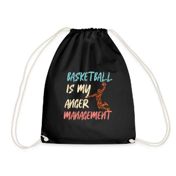 Basketball Spruch Motiv I Basketballer - Turnbeutel - Schwarz - Vorne