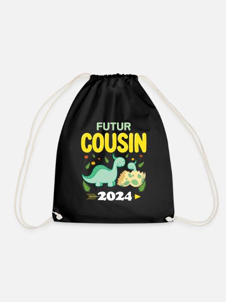 Zukünftige Cousine 2024 Ich werde Cousine Schwangerschaft - Turnbeutel - Schwarz