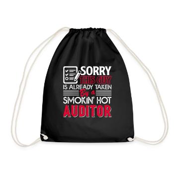 Auditor Taken By A Smoking Hot Auditor - Drawstring Bag - black - Front