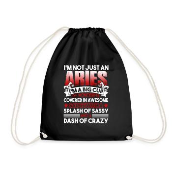 Aries I'm Not Just An Aries - Drawstring Bag - black - Front