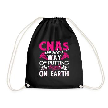 CNA God Made CNA - Drawstring Bag - black - Front