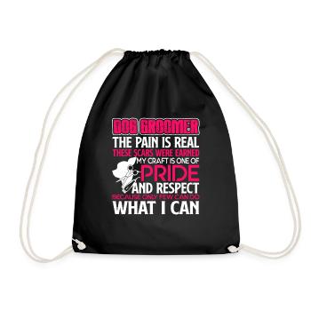 Dog Groomer Dog Groomer's Life - Drawstring Bag - black - Front