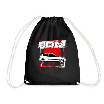 Jdm / Tuning / Turbocharger / Rims / Chiptuning - Drawstring Bag - black - Front