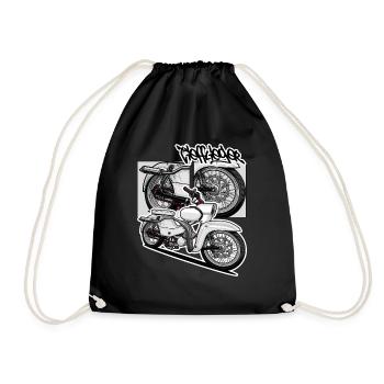 Étoile (blanche) // Illustration - Sac de sport léger - noir - Devant