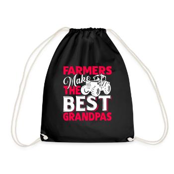 Farmer Farmers Make The Best Grandpas - Drawstring Bag - black - Front