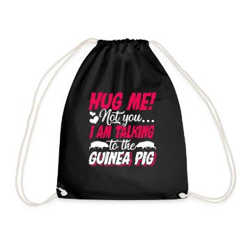 Guinea Pig Talking To The Guinea Pig - Drawstring Bag - black - Front