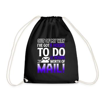 Mail Carrier Do 12 Hours Worth Of Mail - Drawstring Bag - black - Front