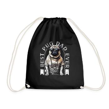 Best Pug Dad Ever Pugs Owner Vintage Pug Lovers - Sac de sport léger - noir - Devant