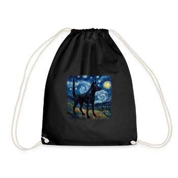 Nuit étoilée australienne Kelpie Van Gogh - Sac de sport léger - noir - Devant