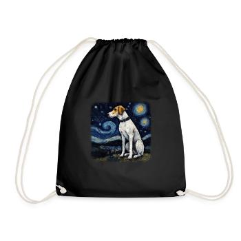 American Foxhound Van gogh starry night - Turnbeutel - Schwarz - Vorne