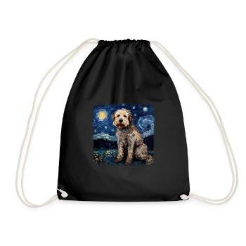 Bolonka Zwetna Van gogh nuit étoilée - Sac de sport léger - noir - Devant
