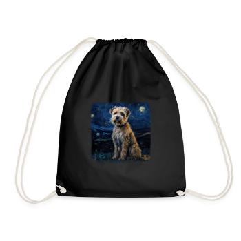 Bolonka Zwetna Van gogh nuit étoilée - Sac de sport léger - noir - Devant
