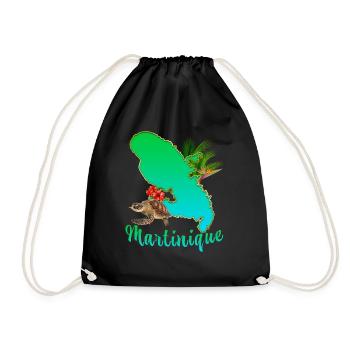 Martinique Paradise island of Trpoques - Drawstring Bag - black - Front