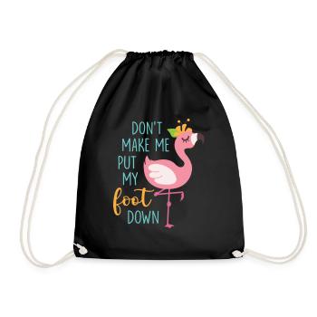 Ne me faites pas poser le pied drôle de flamant rose - Sac de sport léger - noir - Devant
