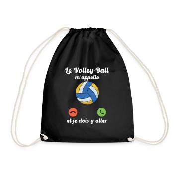Volley-ball appelle et je dois y aller - Sac de sport léger - noir - Devant