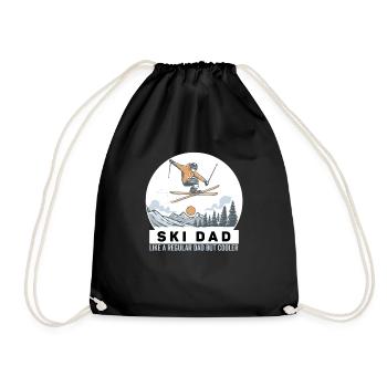 Ski papa comme un papa ordinaire mais plus cool drôle de ski - Sac de sport léger - noir - Devant