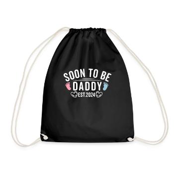Soon To Be Daddy Est 2024 - Befördert zu Daddy 2024 - Turnbeutel - Schwarz - Vorne