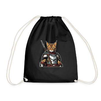 Cat Shirt Cat Gift Idea Putty - Drawstring Bag - black - Front