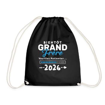 Bientôt Grand Frère 2026 - Sac de sport léger - noir - Devant