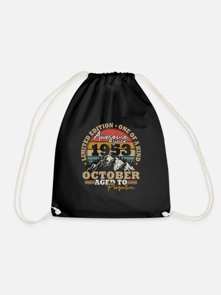 Octobre 1953 Vintage Cadeau D’anniversaire 70 Ans - Sac de sport léger - noir