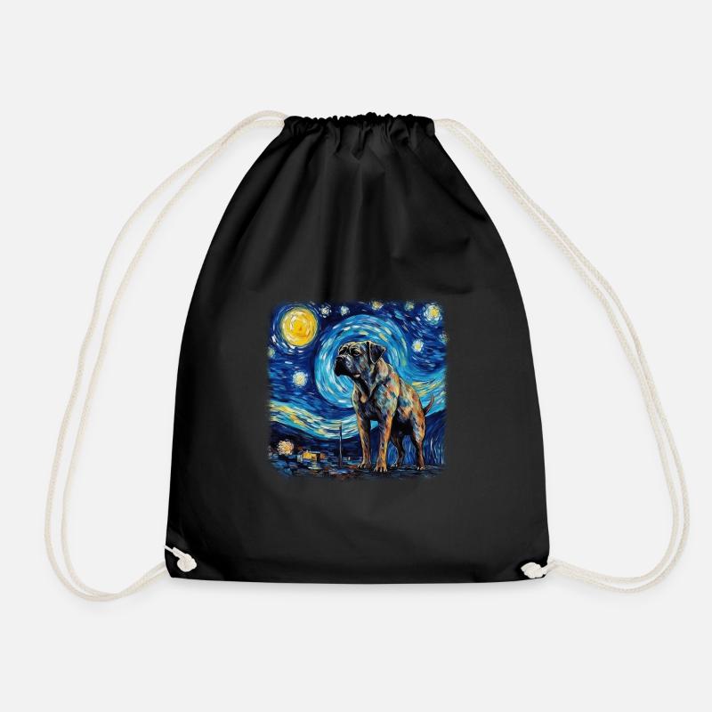 Cane Corso Van gogh starry night - Turnbeutel - Schwarz