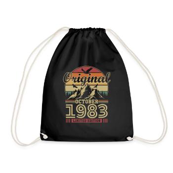 Original octobre 1983 vintage anniversaire 1983 - Sac de sport léger - noir - Devant