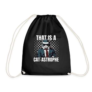 Cat Shirt Cat Gift Idea Putty - Drawstring Bag - black - Front