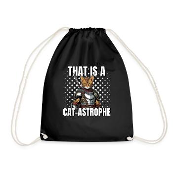 Cat Shirt Cat Gift Idea Putty - Drawstring Bag - black - Front