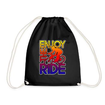 Cycling Cycling Enjoy The Ride - Drawstring Bag - black - Front