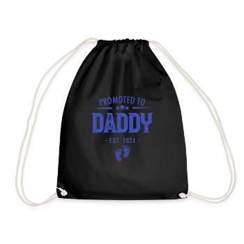 Befördert zum Daddy Est 2024 | Papa wird 2024 - Turnbeutel - Schwarz - Vorne
