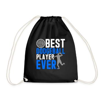 Dodgeball Best Dodgeball Player Ever - Drawstring Bag - black - Front