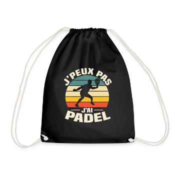 Je peux pas j ai padel - Sac de sport léger - noir - Devant