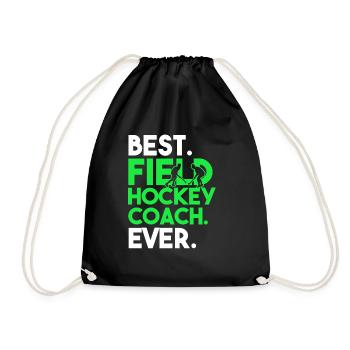 Field Hockey Best Field Hockey Coach Ever - Drawstring Bag - black - Front